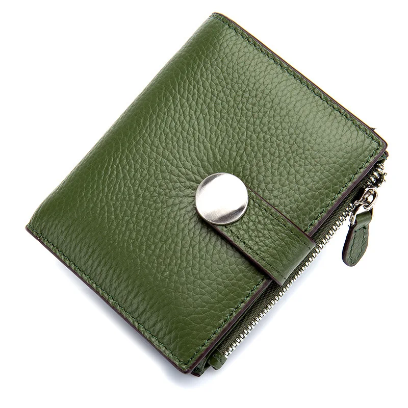 Женский кошелек из натуральной кожи с пряжкой|genuine leather women wallet|leather walletwomen wallets |