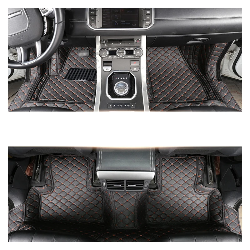 Lsrtw2017 роскошный кожаный коврик для салона автомобиля range rover evoque 2011 2012 2013 - Название цвета: black 2
