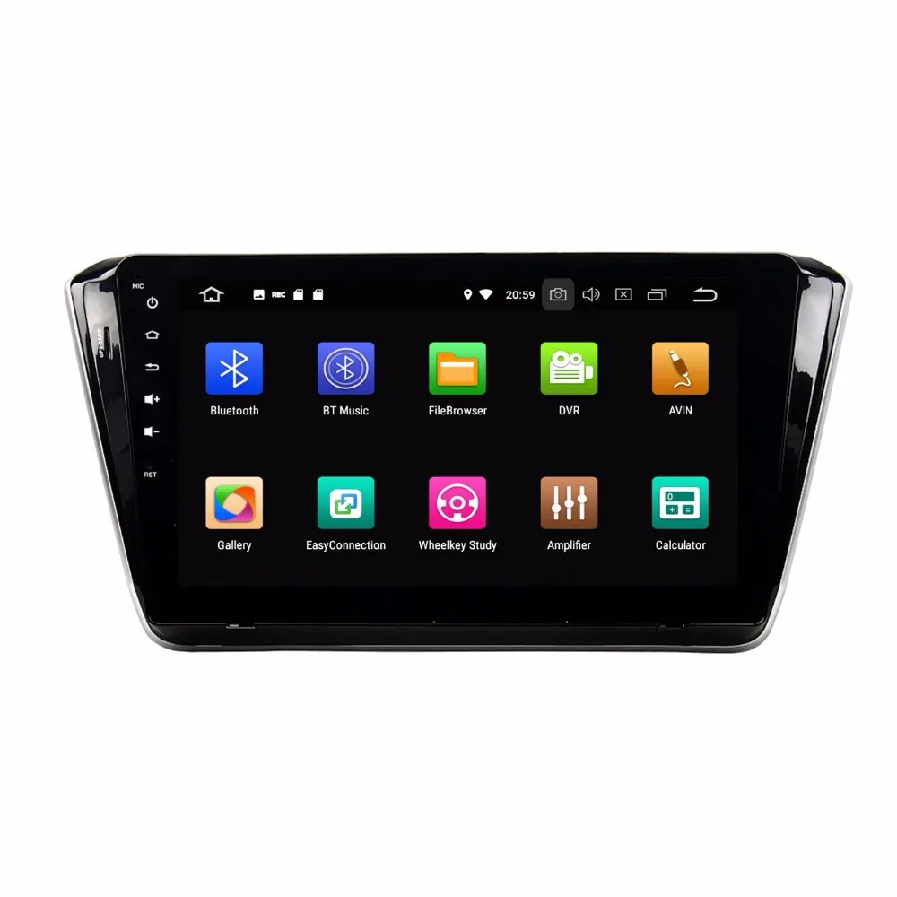 Clearance 10.1" Octa Core Android 9.0 eight core 64G ROM 4G RAM Car DVD Player for Skoda Superb 2015 2016  With GPS Radio WIFI  NAVIGATION 1