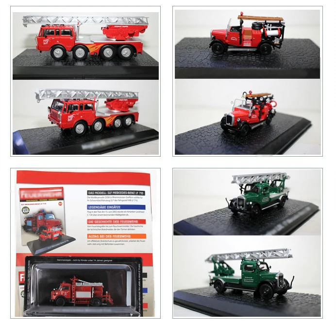 

A variety of 1/72 De Alloy Fire Truck Model Exquisite Collection Model