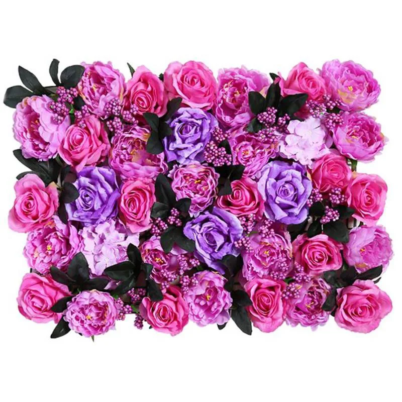 yumai 40* 60 см Розовые Лепестки Искусственных Цветов Фон Стены Свадебные Украшения - Цвет: 12