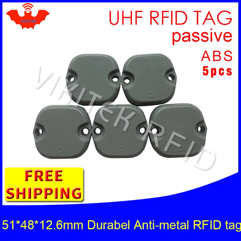 UHF RFID металлическая бирка 915 м 868 Impinj M4QT 5 шт. 51*48*12,5 мм товары полки прочный ABS Смарт карты пассивные RFID метки