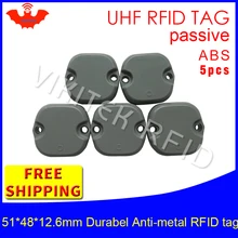 UHF RFID металлическая бирка 915 м 868 Impinj M4QT 5 шт. 51*48*12,5 мм товары полки прочный ABS Смарт карты пассивные RFID метки