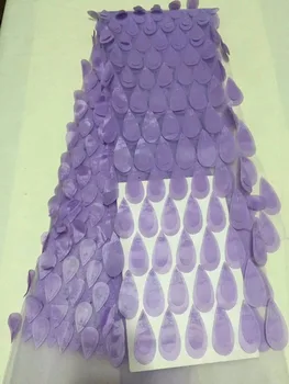 

African Tulle Lace fabric for party dress,2018 New arrival 3 d flower Applique African net mesh lace fabric wholesale and retail