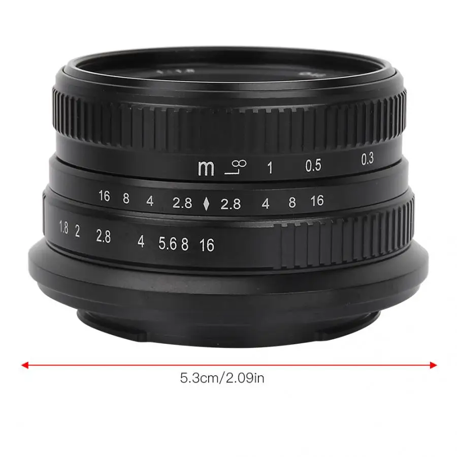 Mcoplus 25 мм f1.8 Ручная настройка апертуры Focus Prime объектив для Sony E крепление для Fuji F Крепление Для беззеркальных камер алюминиевый Объектив