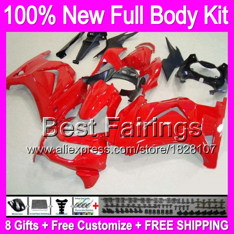 +decal+ all red ZX250R For Kawasaki Ninja EX250 250R B462 glossy red 2008 2009 2010 2011 2012 EX 250 08 09 10 11 12 Fairing +decal+ all red ZX250R For Kawasaki Ninja EX250 250R B462 glossy red 2008 2009 2010 2011 2012 EX 250 08 09 10 11 12 Fairing