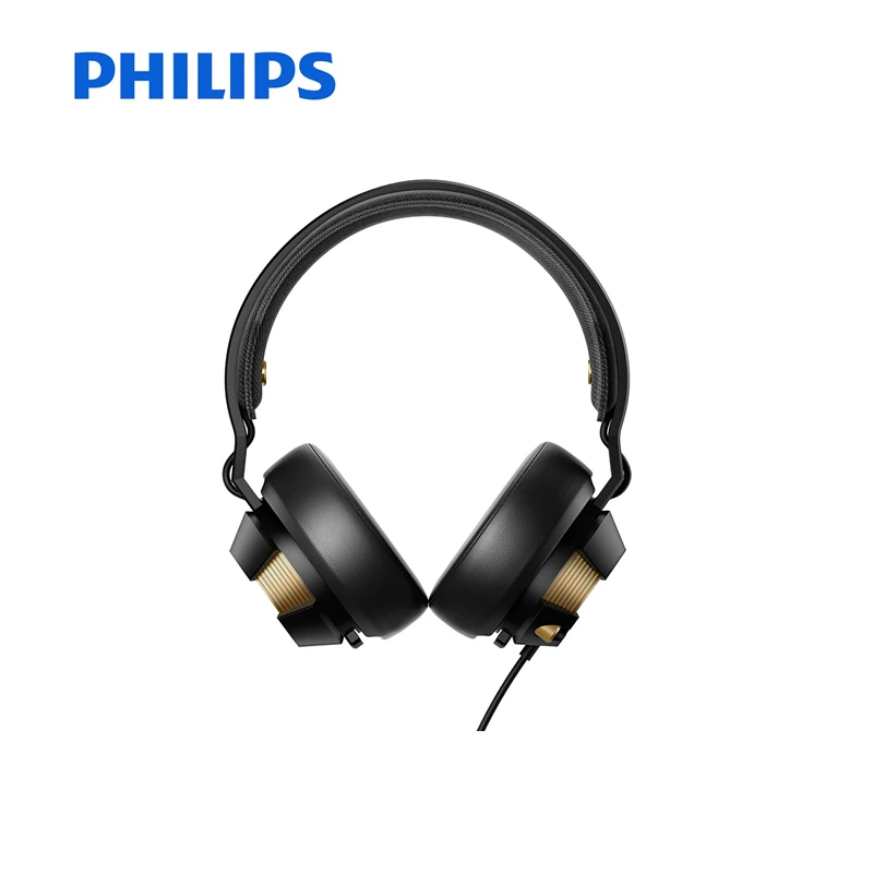 Оригинальная профессиональная гарнитура Philips SHX50 для компьютерных игр с usb-разъемом, синий светодиодный свет, блестящие наушники, официальный тест - Цвет: Black