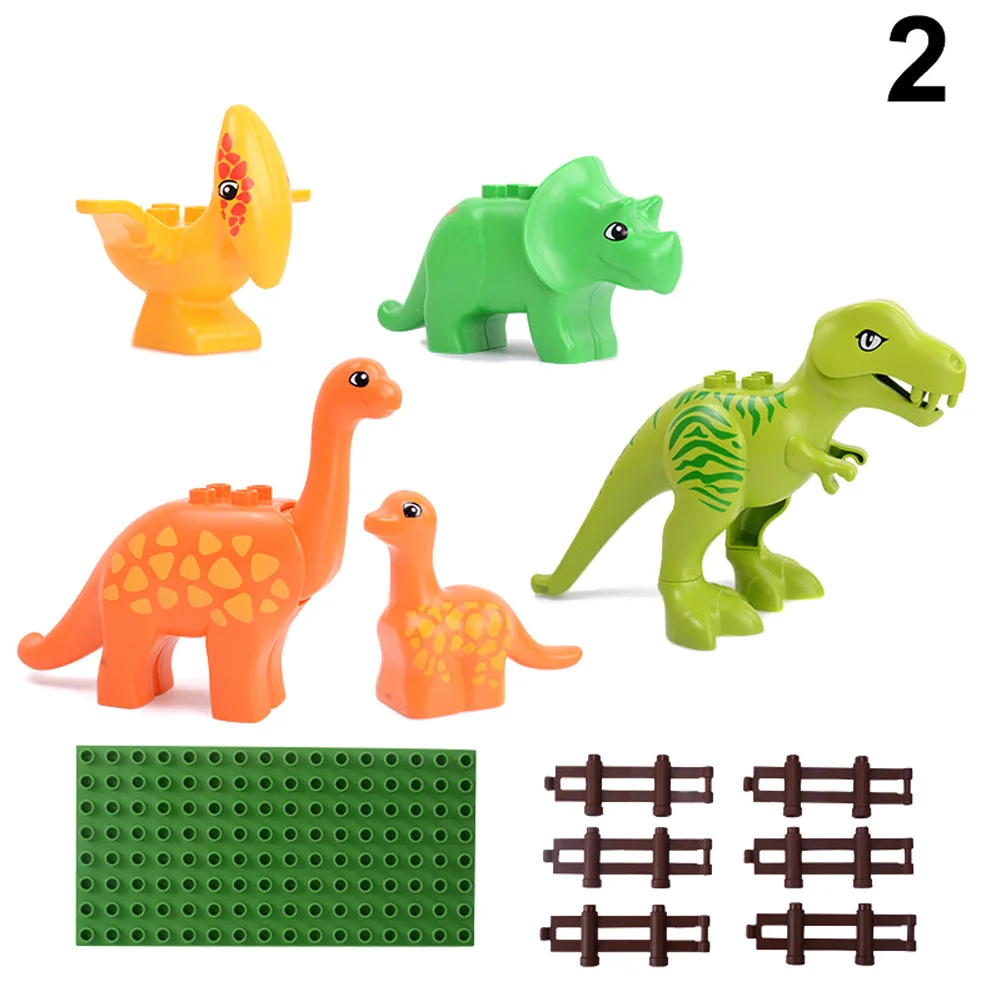 Детские модели животных, набор строительных блоков, совместимые игрушки-головоломки для раннего образования M09 - Цвет: 2