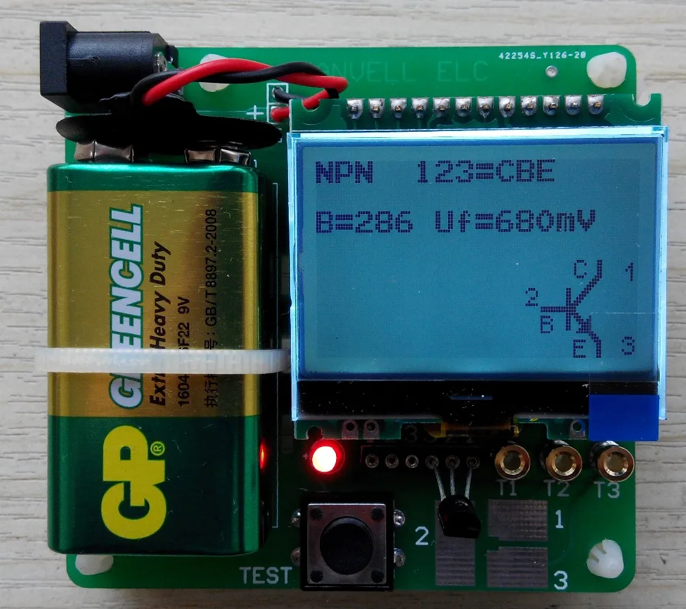 New 9V version of inductor-capacitor ESR meter DIY MG328 multifunction test New 9V version of inductor-capacitor ESR meter DIY MG328 multifunction test