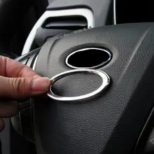 Серебряный ABS Хром Руль Центр крышка отделка Подходит для Ford Edge