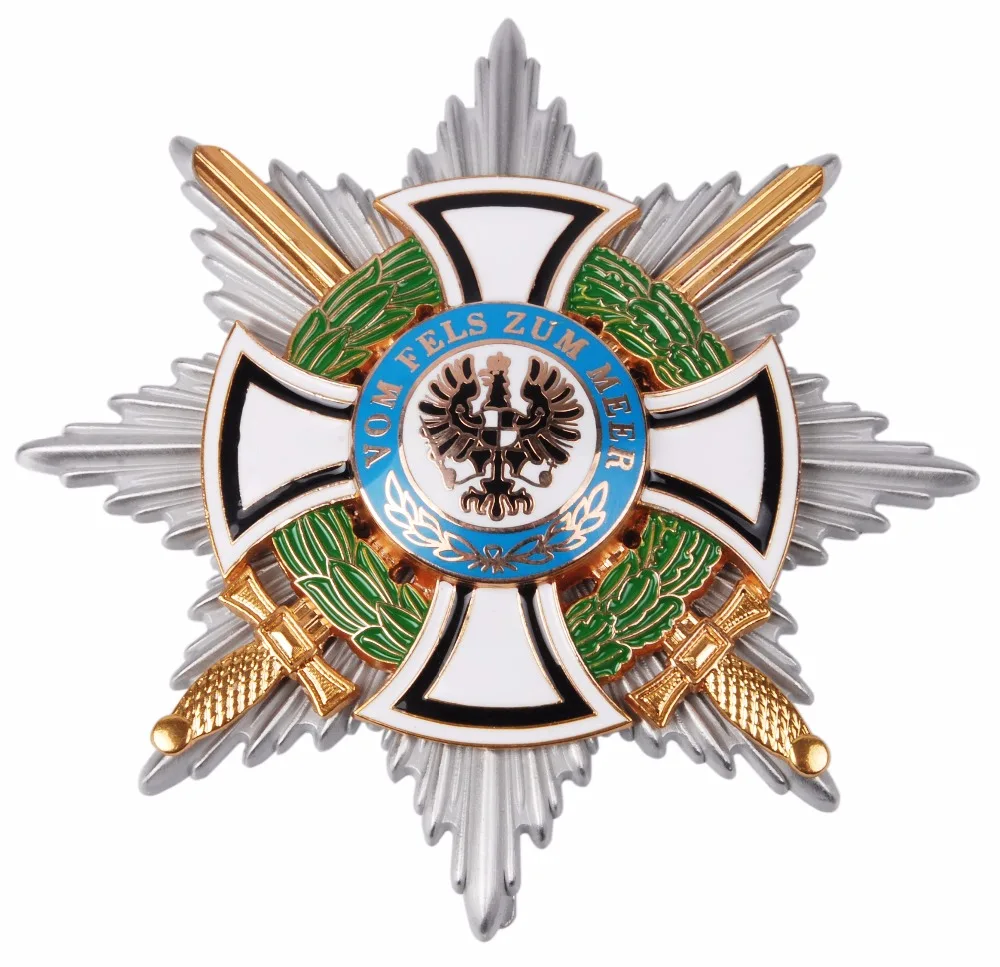 

WW1 WWI GERMAN HOHENZOLLERN ROYAL HINDENBURG STAR IRON CROSS MEDAL BADGE