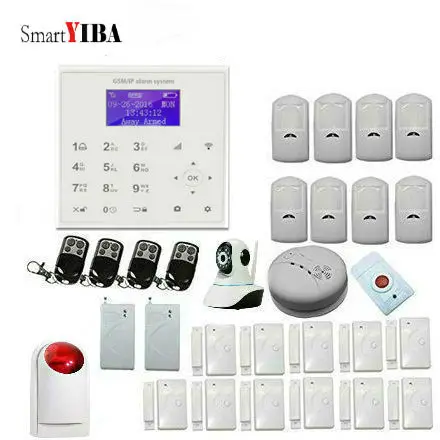 

SmartYIBA WIFI LCD Wireless GSM Alarm Keypad IP Camera Shock Sensor Home Security Alarm System Anti-theft Motion Detector Alarm