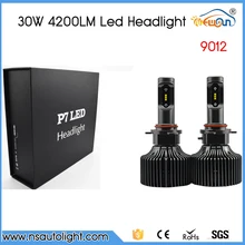 P7 2PCS 4200LM 30W 9012 LEDs Car Headlights Bulb 6000K Lamp Waterproof DC12-24V