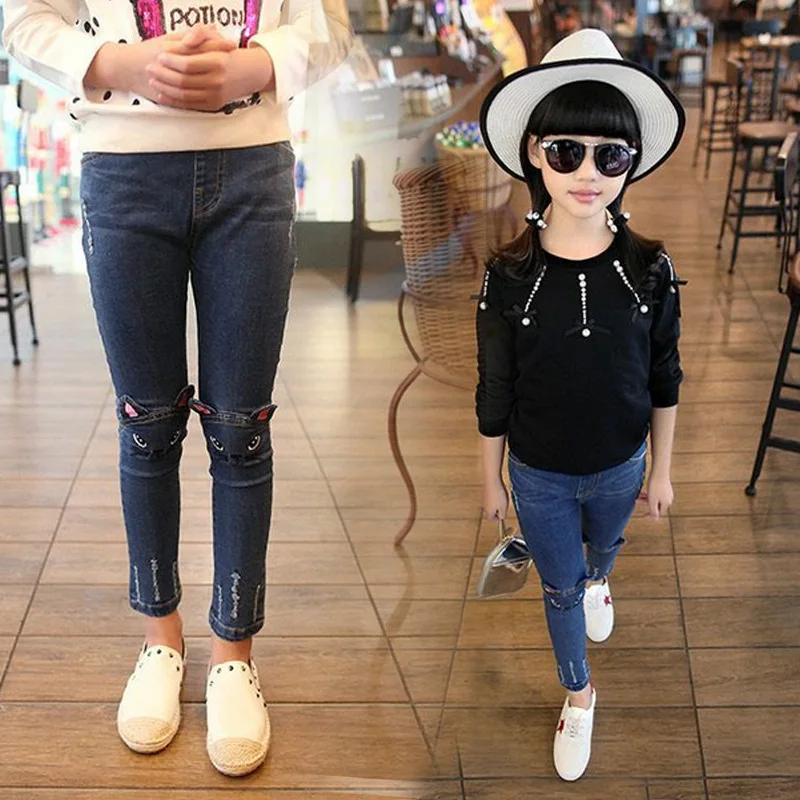 Autumn Spring Winter Children Clothing Girls Legging Cartoon Cat Jeans Pants Fashion Capris Baby Pencil Trousers In From Mother Kids On Autumn Spring Winter Children Clothing Girls Legging Cartoon Cat Jeans Pants Fashion Capris Baby Pencil Trousers In From Mother Kids On