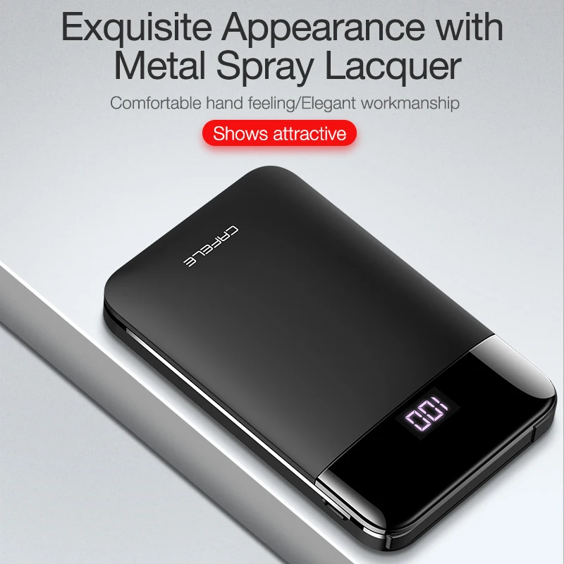 Продажа CAFELE Светодиодный дисплей Портативный внешний аккумулятор Двойной USB выход Внешняя батарея Зарядка для iphone X Xs Xr 8 samsung S9 huawei xiaomi