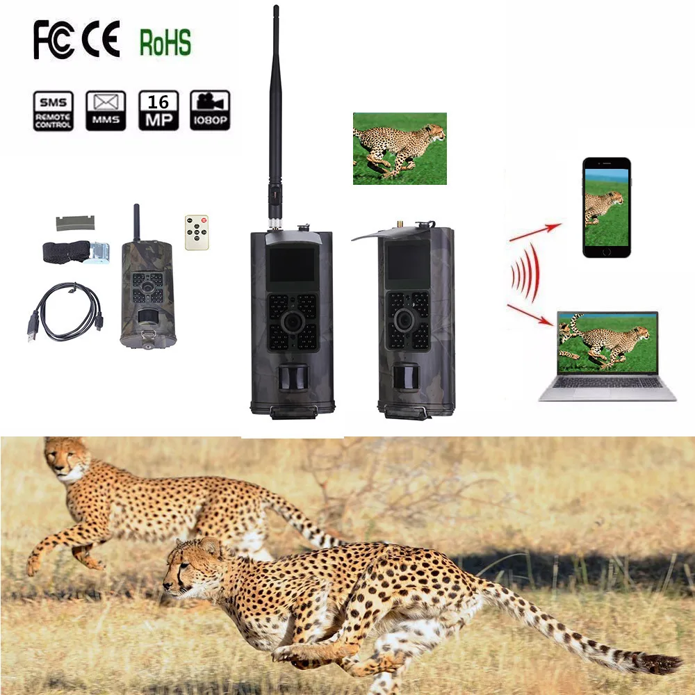 Фото Trpas охотничья камера MMS 3G HD 16MP Trail Cam GPRS SMTP SMS 1080P ночное видение 940nm Скаутинг