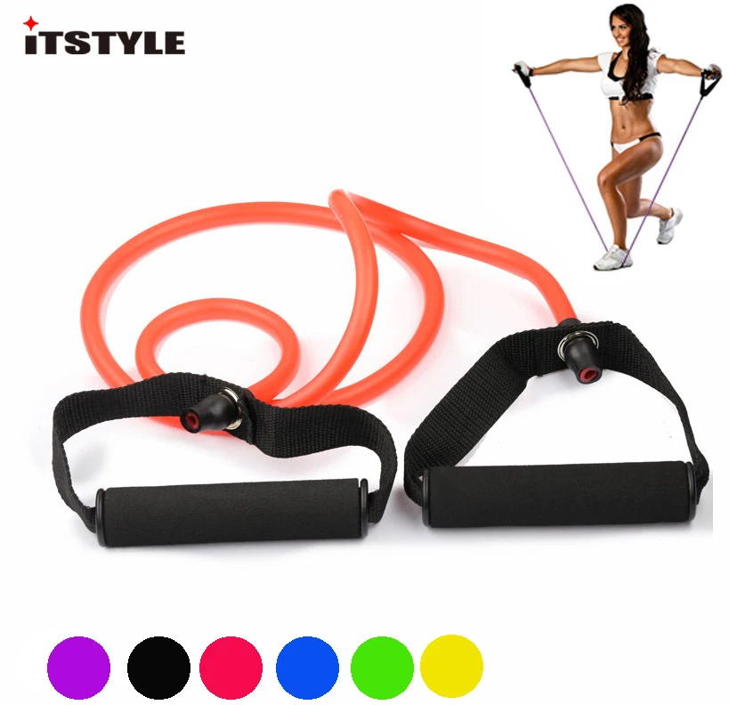 

120cm Yoga Pull Rope Fitness Resistance Bands Exercise Workout Cordages Tubes Practical Training Elastic Rope