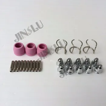 

Free Shipping P60 WSD-60P Plasma Cutting Torch Consumables Electrode Tip Shield Cup Spacer Guide 26PCS