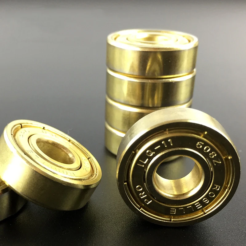 Free Shipping Roller Skates Bearing Skate Board Bearing Golden Color
