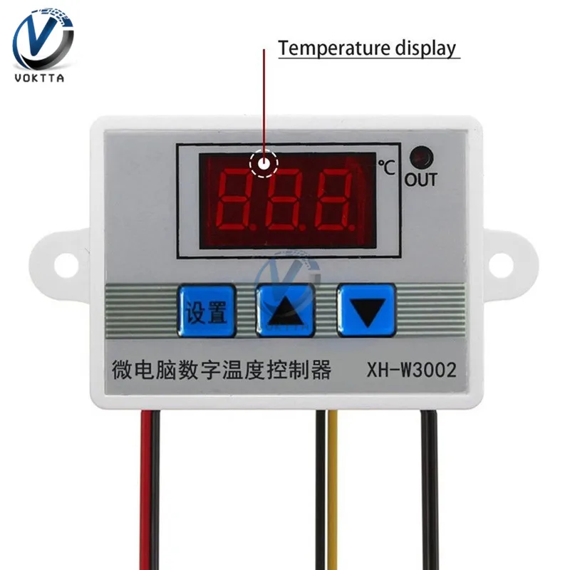W3002 10A 12 В 24 в 110 В 220 В цифровой Светодиодный контроль температуры Лер термостат переключатель управления терморегулятор Датчик метр с зондом