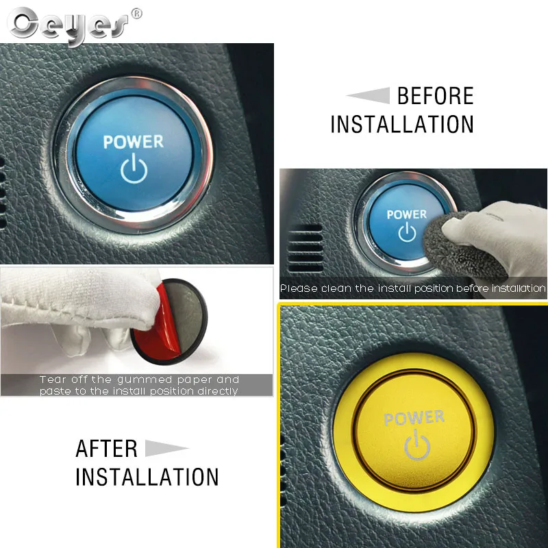 Start Engine Button Ring for TOYOTA (33)