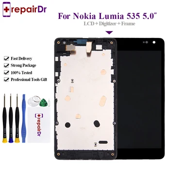 

10PCS For Microsoft Nokia Lumia 535 N535 CT2S1973 CT2C1607 Lcd Display Touch Screen Digitizer Assembly+ Frame For Nokia 535 Lcd
