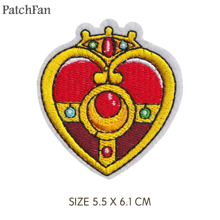 

Patchfan Sailor Moon Embroidered Iron On Patches Accessories New Arrival DIY Clothes Cartoon badges Appliques Home Garden A1485