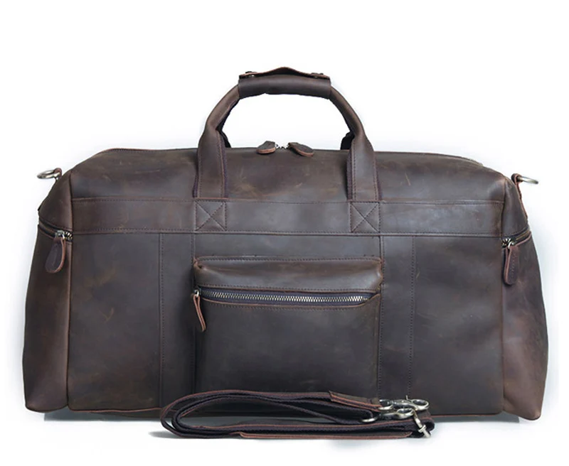 SEARCH AND BUY THIS PRODUCT Vintage Crazy Horse Leather Men Travel Bags Luggage bag