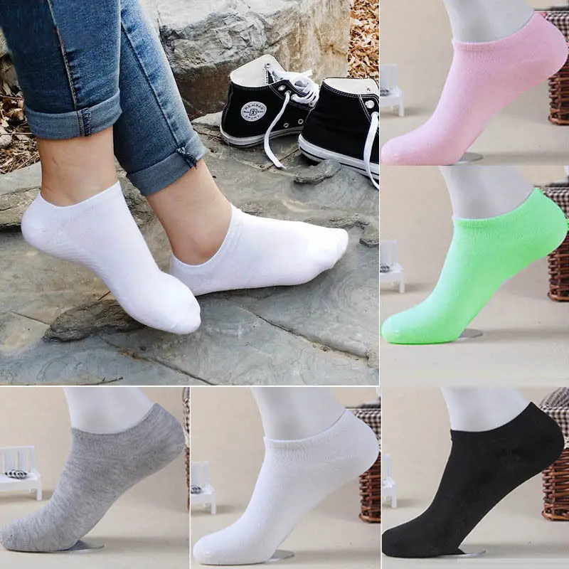 

1pair Women Cotton Socks Summer Autumn Cute Candy Color Low Cut Sport Socks Women's Breathable Cute Thin Sock