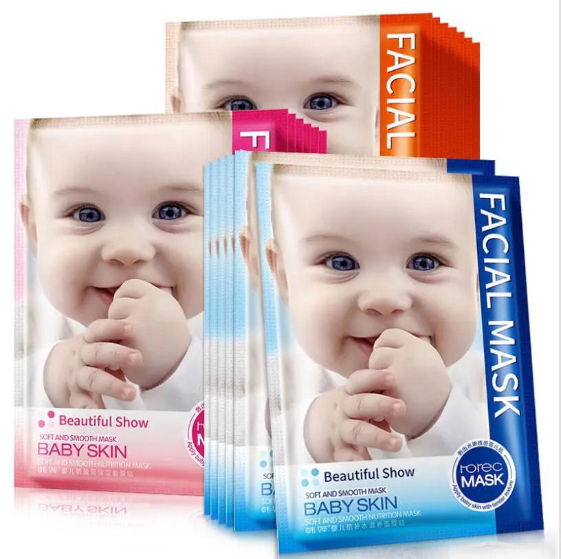 

3Pcs/lot Baby Skin Face Mask Skin Care Moisturizing Oil Control Wrapped Mask Shrink Pores Facial Mask