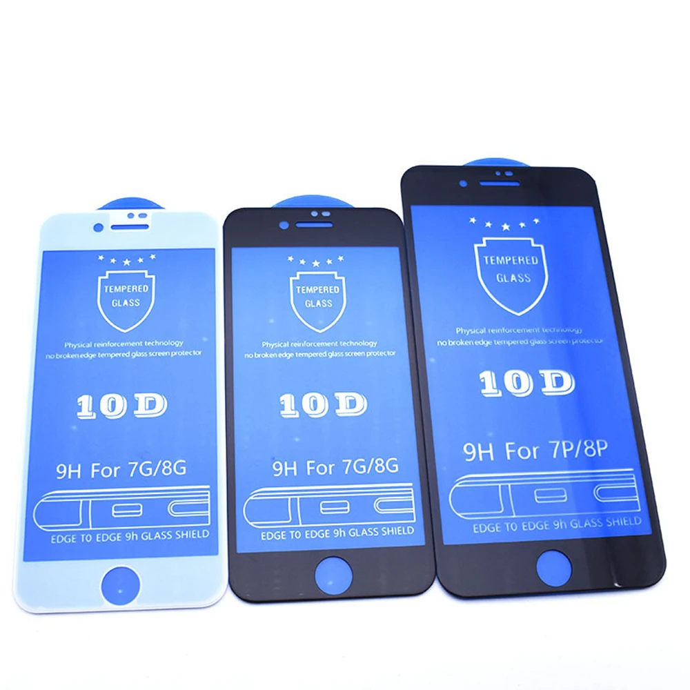 Защитное стекло OTAO 10D для iPhone 8 7 6 6S Plus X XS MAX полное покрытие защита экрана