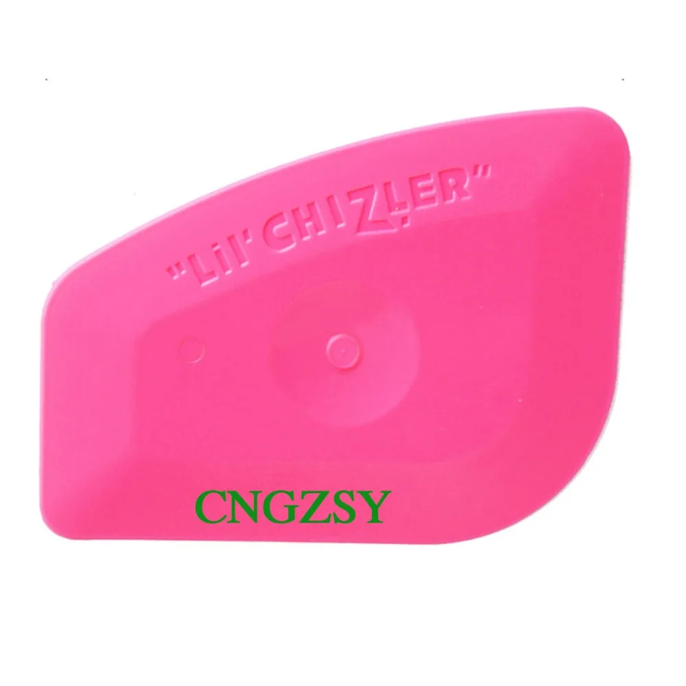 Многогранные мини-виниловые наклейки LIL' CHIZLER с розовым скребком на окно, наклейки для кухни, дома, офиса, машины, скребки для обертывания A25