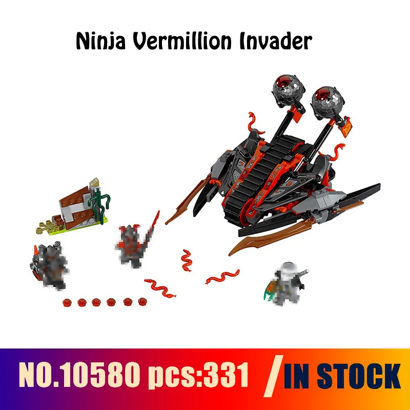 Совместимость с ninjago 70624 модели строительные игрушки 10580 331 шт. ниндзя Vermillion Invader