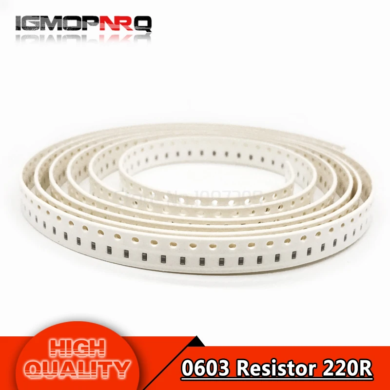 300PCS 0603 Chip Fixed Resistor SMD Resistor 220 ohm 220Rin Resistors