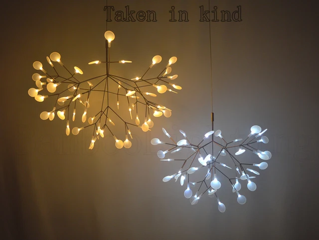 small heracleum leaves led pendant lamp tree branch pendant light suspension cord
