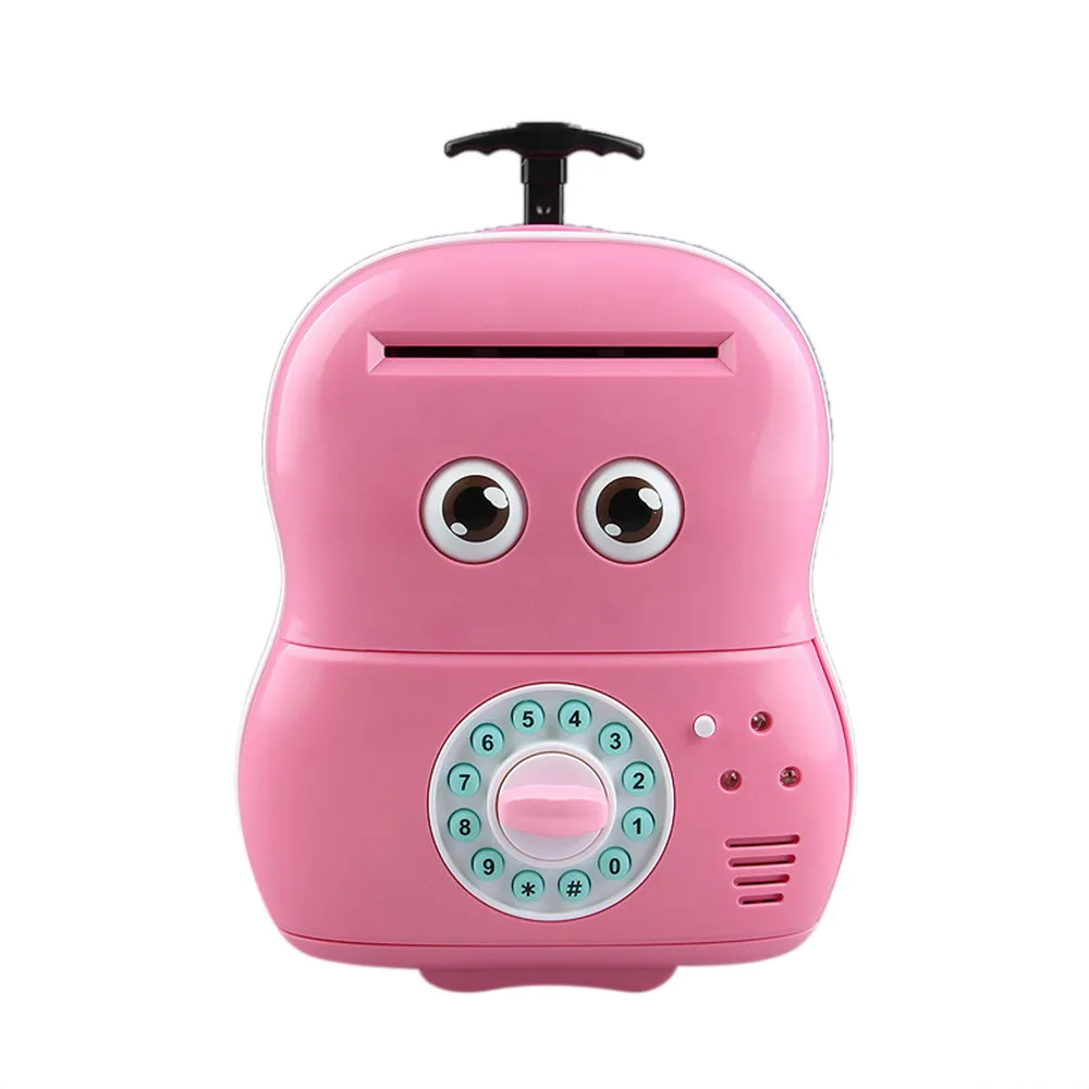 Carino Meng bambino Rotolo Automatico Musica Trolley Casella della Password Salvadanaio Bambino
