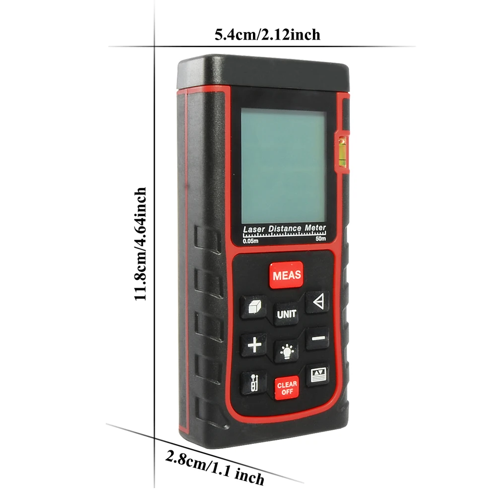 FIRECORE 50 м(0,05-50 м) IP54 цифровой лазерный дальномер футов с оригинальной упаковкой WAL46