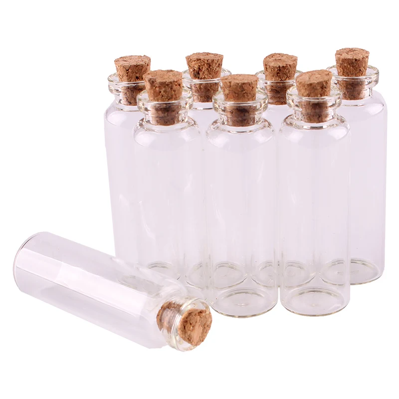 100 шт. стеклянные мини Бутылочки для желаний 16 х50х6 мм 5 мл|glass jar with|jar jarjar with cork |