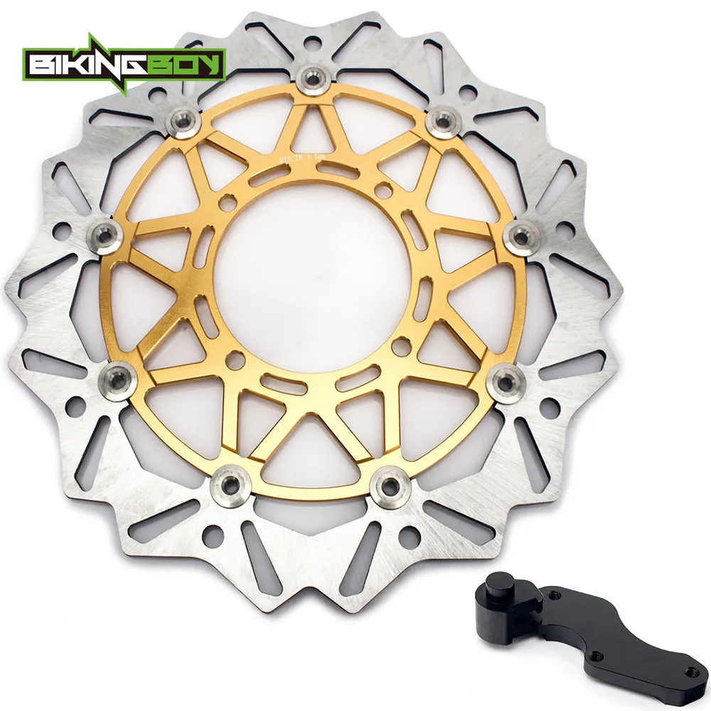 BIKINGBOY для Suzuki RM-Z РМЗ 250 04 05 06 Kawasaki KX 125 250 03 04 05 KX250F KXF 320 мм передний тормозной диск поворотный кронштейн комплект