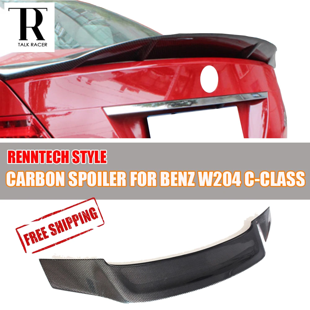 Стильный спойлер W204 R для заднего багажника из углеродного волокна Benz C CLASS Sedan 2007