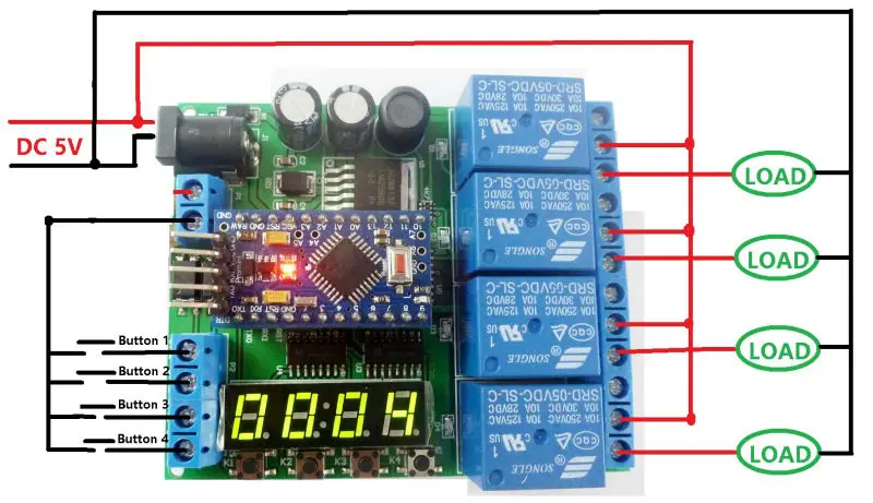 DC 5-24 В 4 канала Pro мини ПЛК плата Релейный Щит модуль для Arduino многофункциональный таймер задержки переключатель доска