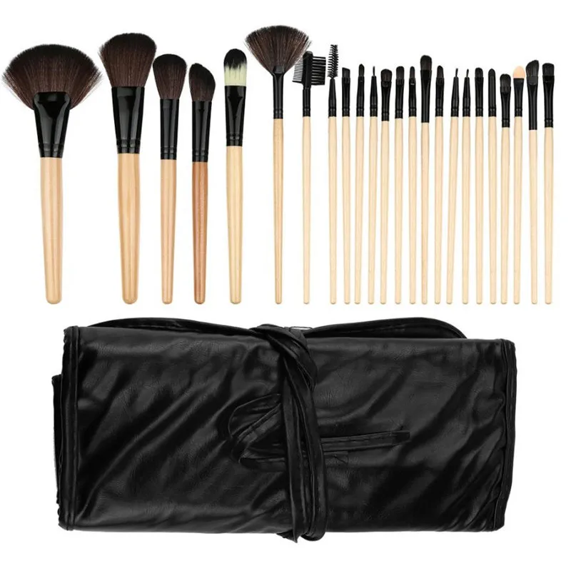 

New 24 pcs Professional Makeup Brushes Set Cosmetic tools Make-up Toiletry Kit Wool Make Up Brushes Set Cosmetics Soft Goat hair