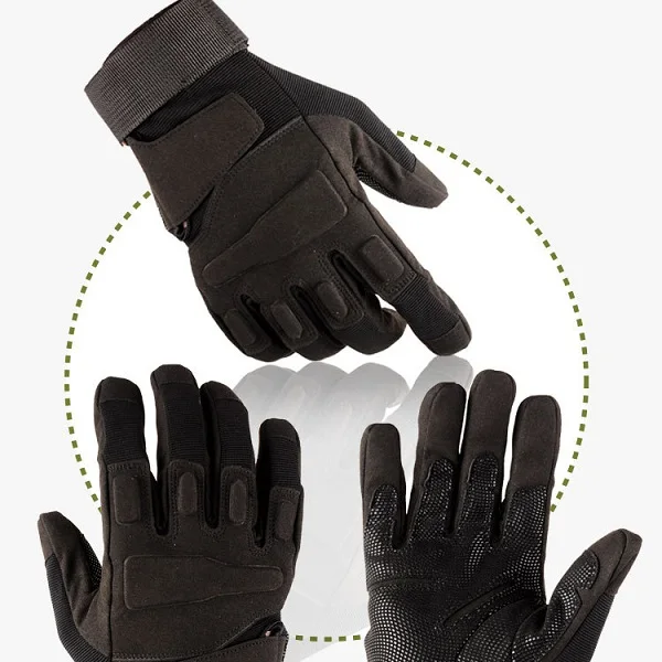 Naturehike военный камуфляж для вылазок охота на Камо Полный Палец Тактические перчатки для охоты стрельбы - Цвет: Черный