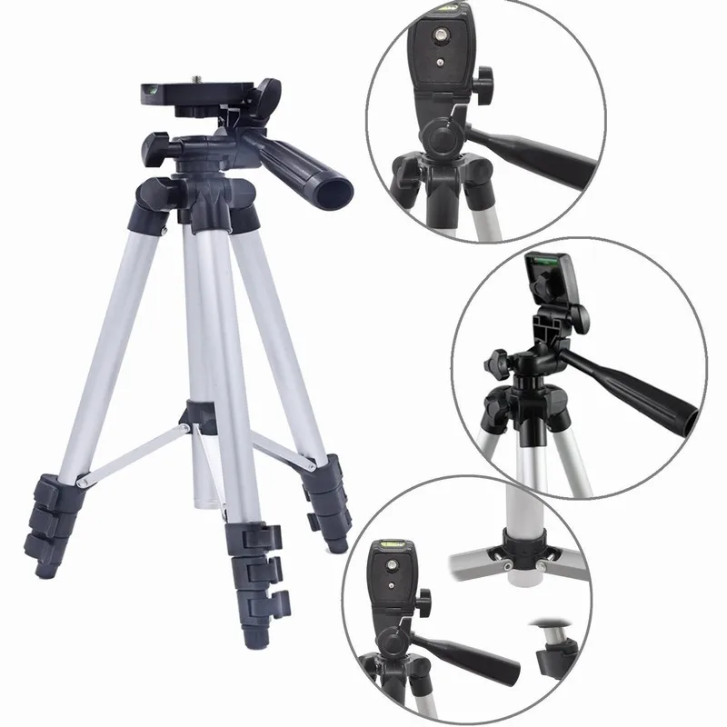 Portefeuille Universal Aluminum Camera Cell Phone Tripod for iPhone 7 Plus 6 6S SE 5S Portable Tripod Mobile Phone Mount Adapter (8)