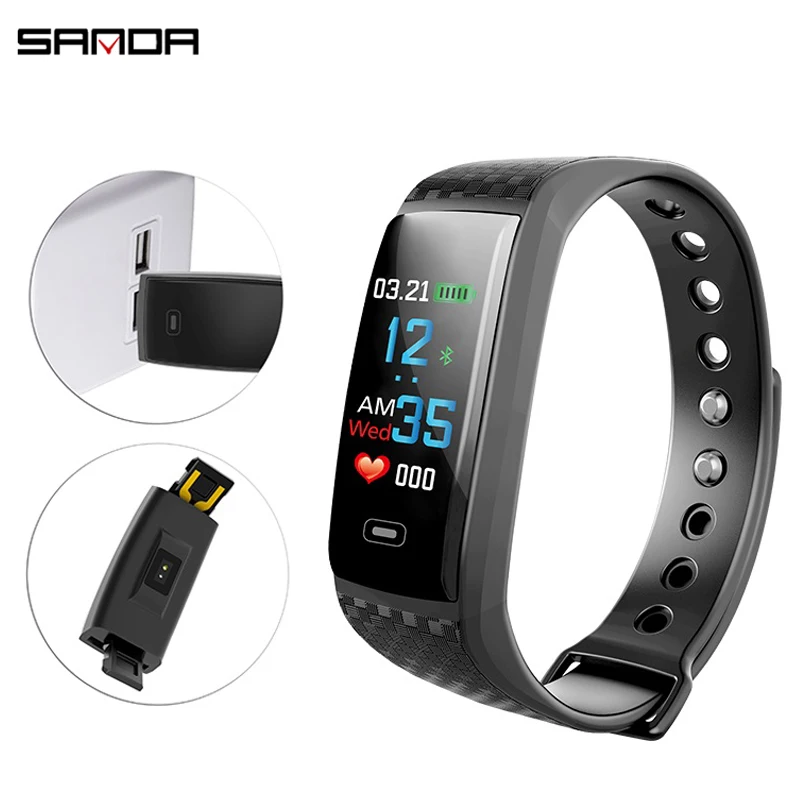 

Luxury Brand SANDA Calorie Pedometer Waterproof Sport Watch Fashion Ladies Wristwatch Blood Pressure Monitor Smart Watch Clock