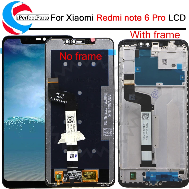 

For Xiaomi redmi note 6 Pro LCD Display Touch Screen Digitizer Assembly Touch Screen 6.26'' Repair Parts For redmi note 6 Pro