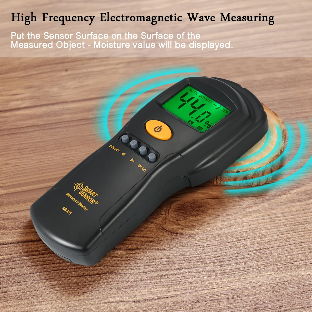 AS981 измеритель влажности для древесного гигрометра, высокочастотный измеритель электромагнитной волны, измеритель влажности для растений, измеритель влажности древесины