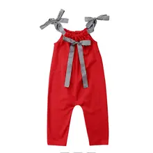 Детский комбинезон; летняя одежда для детей; Модный комбинезон без рукавов для девочек