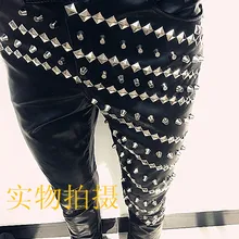 M-4XL! Мужской сценический DJ DS костюм Тонкий Модный gar для мужчин atrivet тонкие кожаные брюки плюс размер певица костюмы брюки одежда