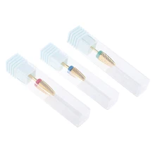 3 шт./компл. профессиональные вольфрамовые стальные алмазные круглые бочковидная головка сверла для ногтей набор наконечников для ногтей набор шлифовальных инструментов